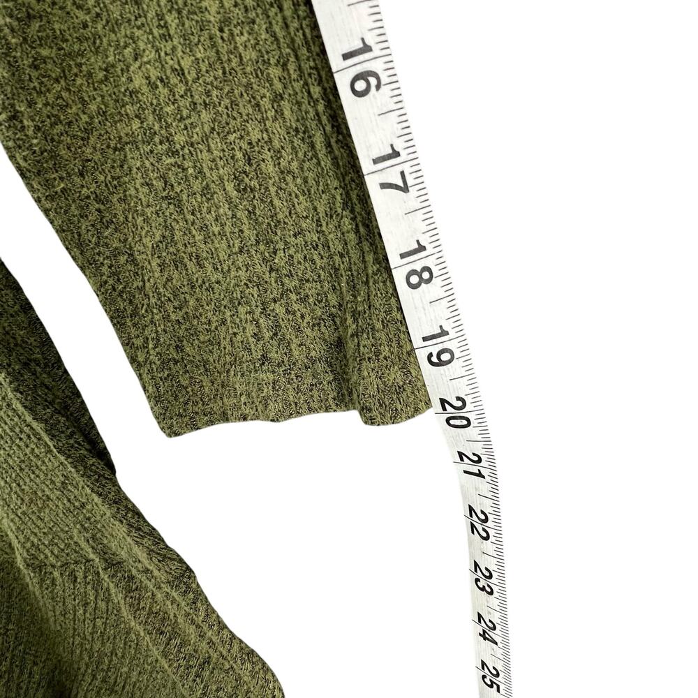 Comfy USA Tunic Top Womens Size M Olive‎ Green Asymmetric Stretch Knit Lagenlook - Picture 9 of 11